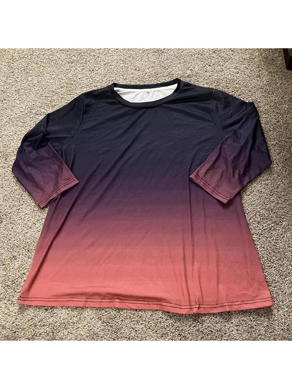 Ombre 1/2 sleeve shirt